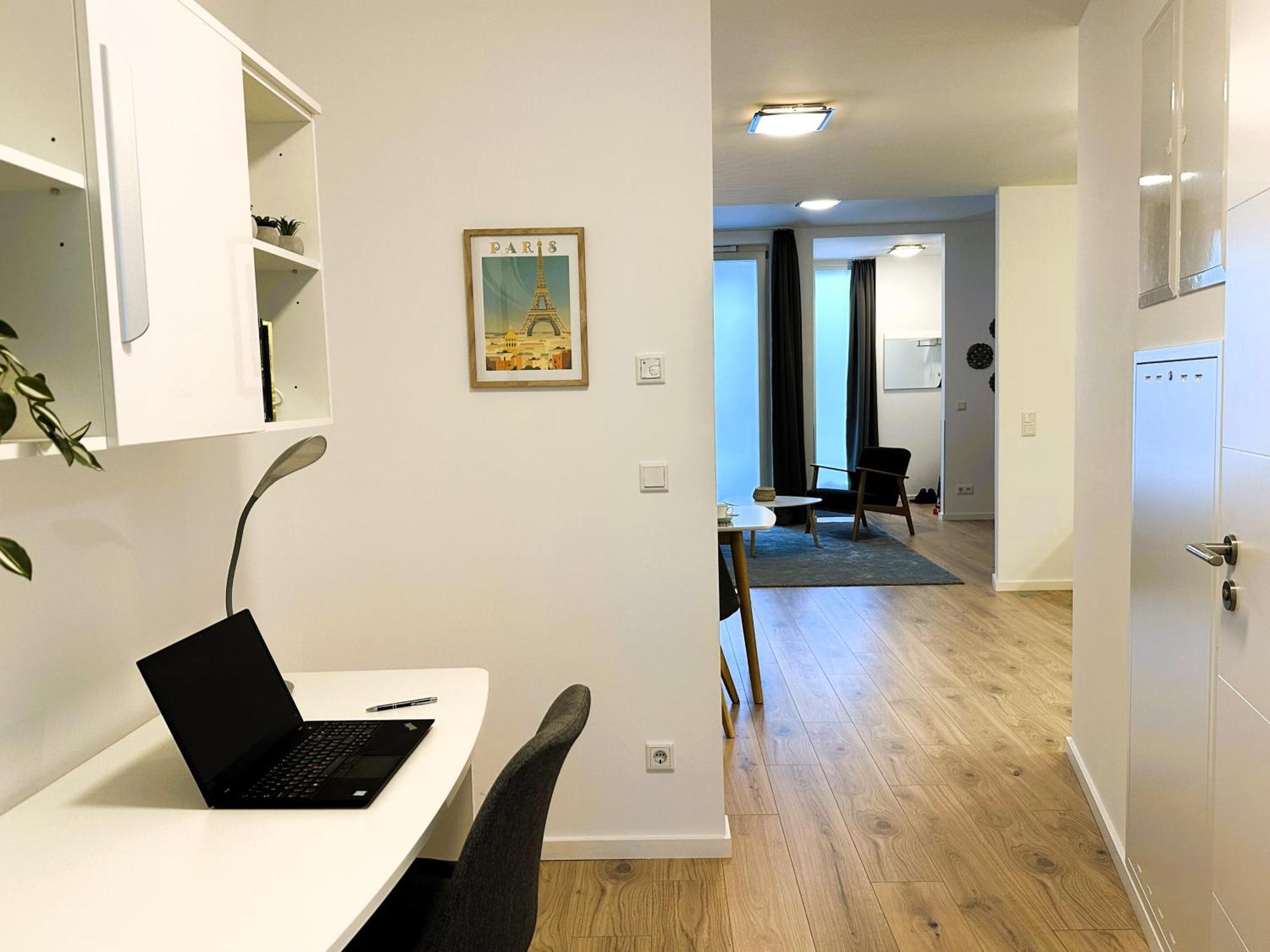 Bohnapartments - Nordkap-Suiten - Gratis Parkplatz - Moderner Neubau - Erdgeschoss - Fussbodenheizung Erfurt Bilik gambar
