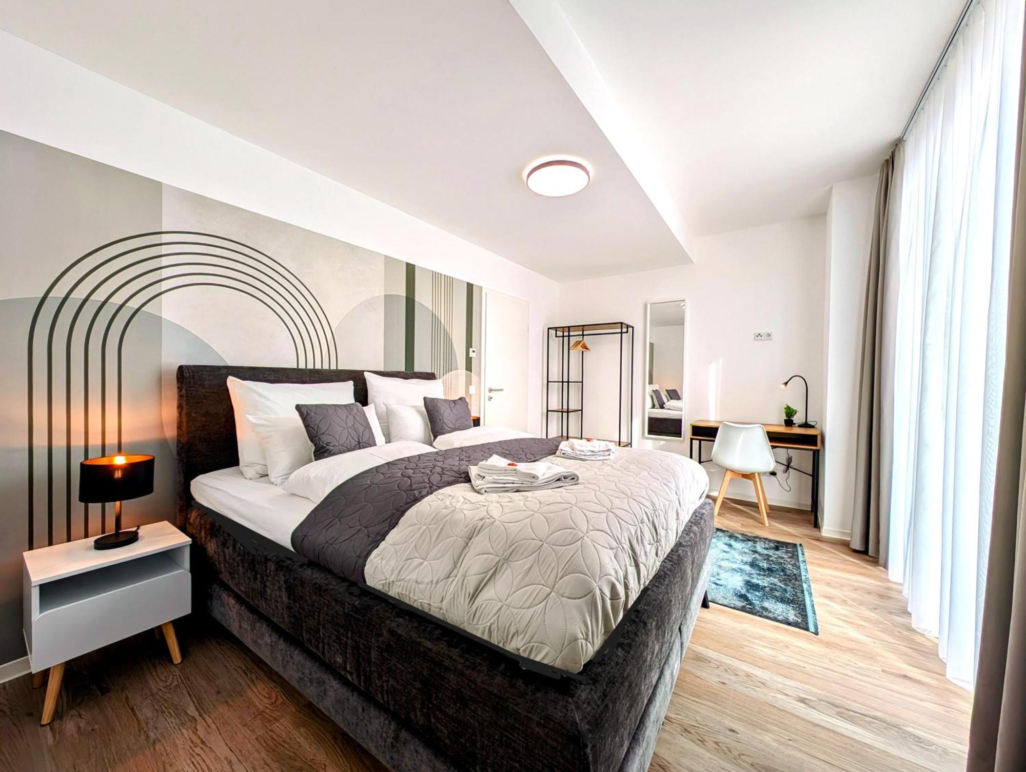 Bohnapartments - Nordkap-Suiten - Gratis Parkplatz - Moderner Neubau - Erdgeschoss - Fussbodenheizung Erfurt Luaran gambar
