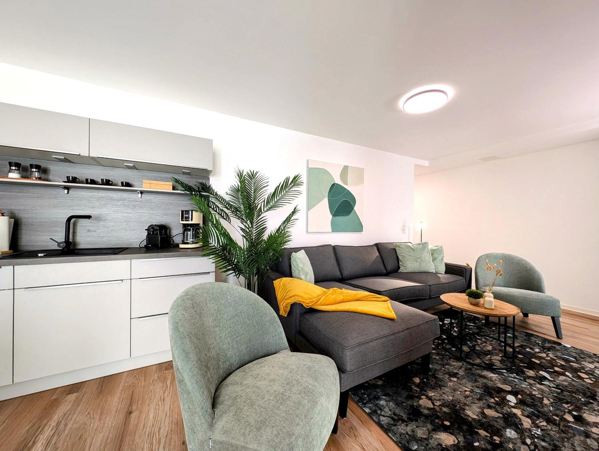 Bohnapartments - Nordkap-Suiten - Gratis Parkplatz - Moderner Neubau - Erdgeschoss - Fussbodenheizung Erfurt Luaran gambar