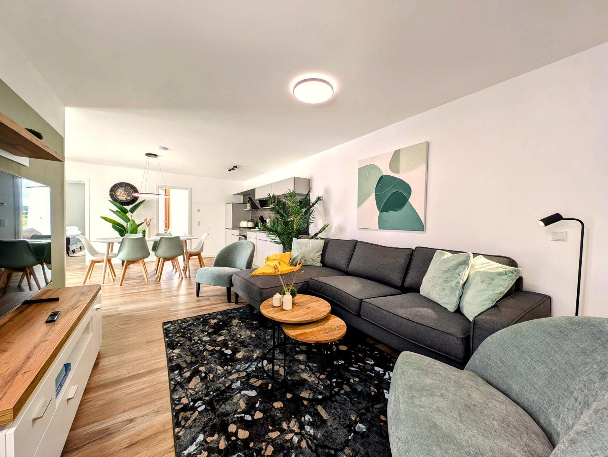 Bohnapartments - Nordkap-Suiten - Gratis Parkplatz - Moderner Neubau - Erdgeschoss - Fussbodenheizung Erfurt Luaran gambar