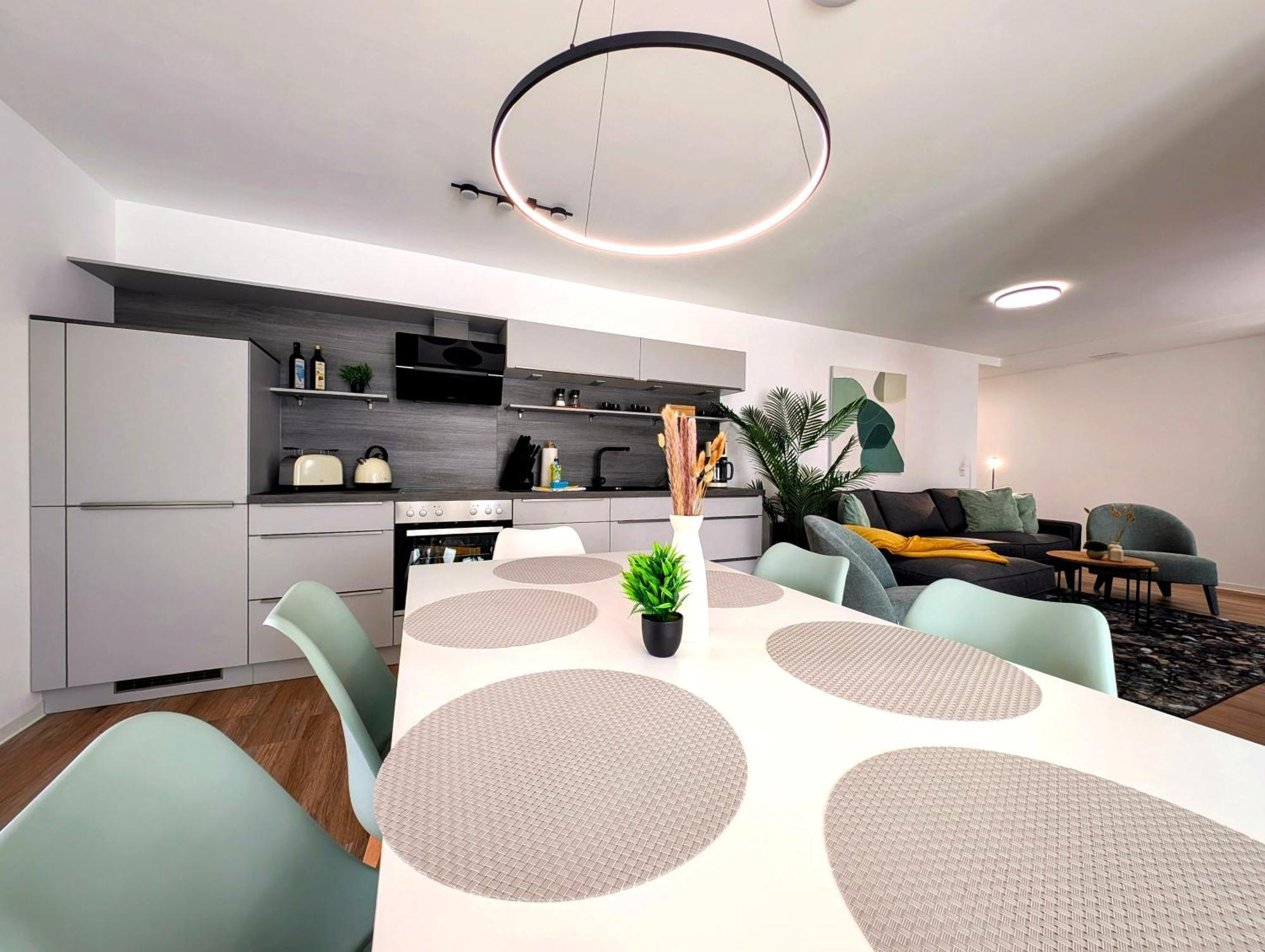 Bohnapartments - Nordkap-Suiten - Gratis Parkplatz - Moderner Neubau - Erdgeschoss - Fussbodenheizung Erfurt Luaran gambar